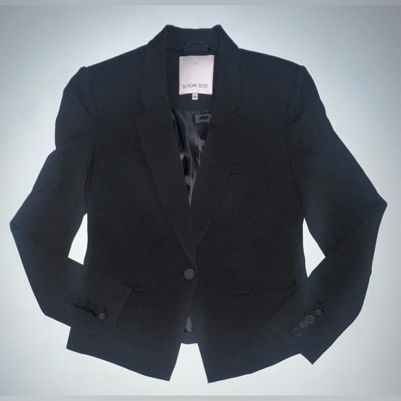 Aritzia Jackets & Blazers - Aritzia Sunday Best black one button casual blazer jacket Size 0